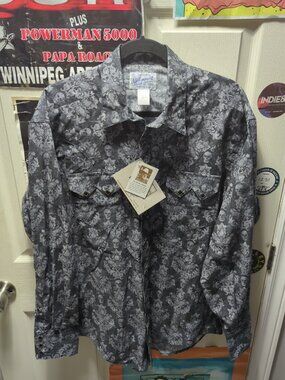 Rockmount Ranch Wear Skull Moth Limited Edition Western Shirt Mens G570 Snap